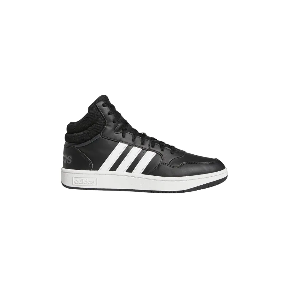 Adidas scarpa sneakers alta da adulto Hoops 3.0 Mid GW3020 nero-bianco