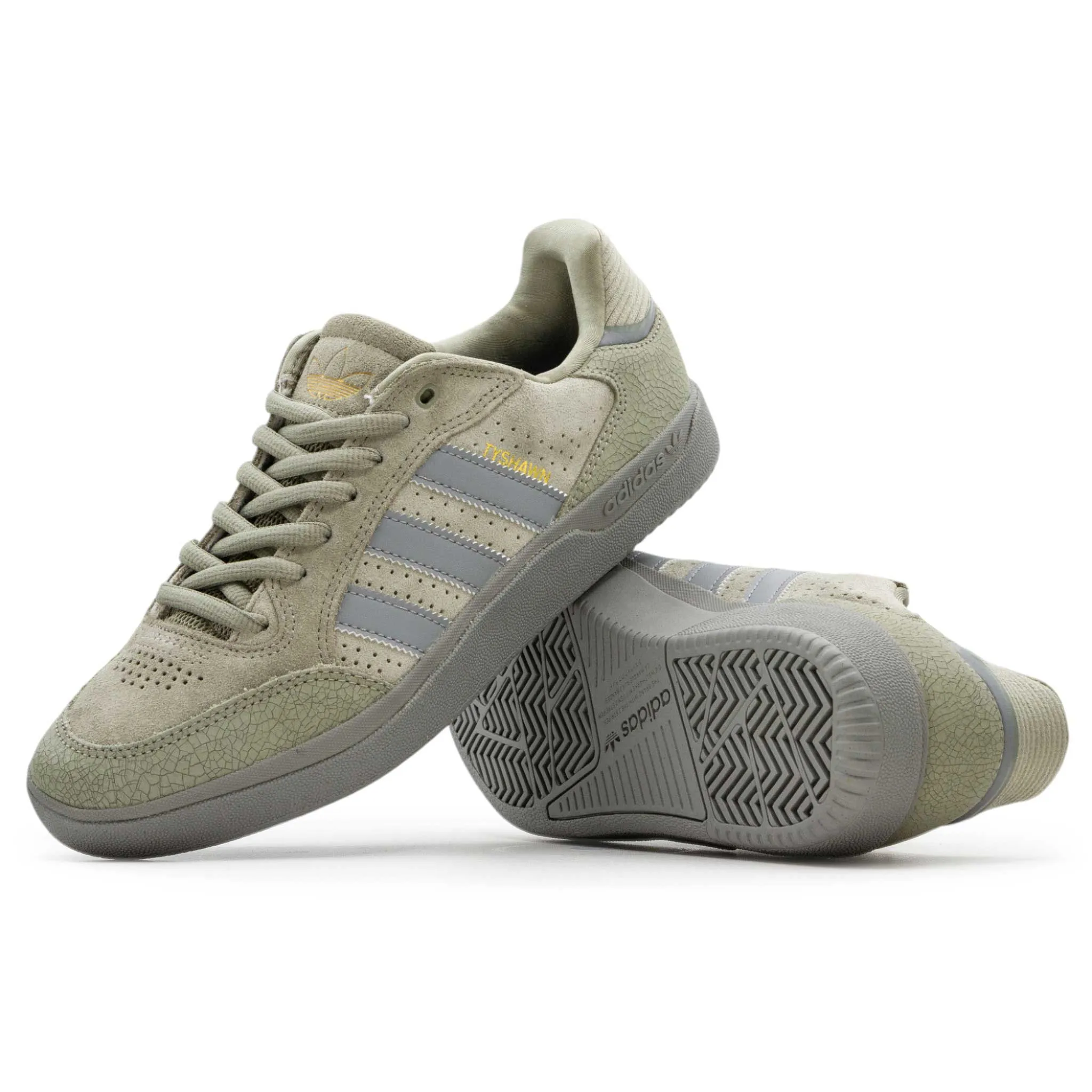 Adidas Tyshawn Low Shoes - Silver Pebble/Grey Three/Gold Metallic