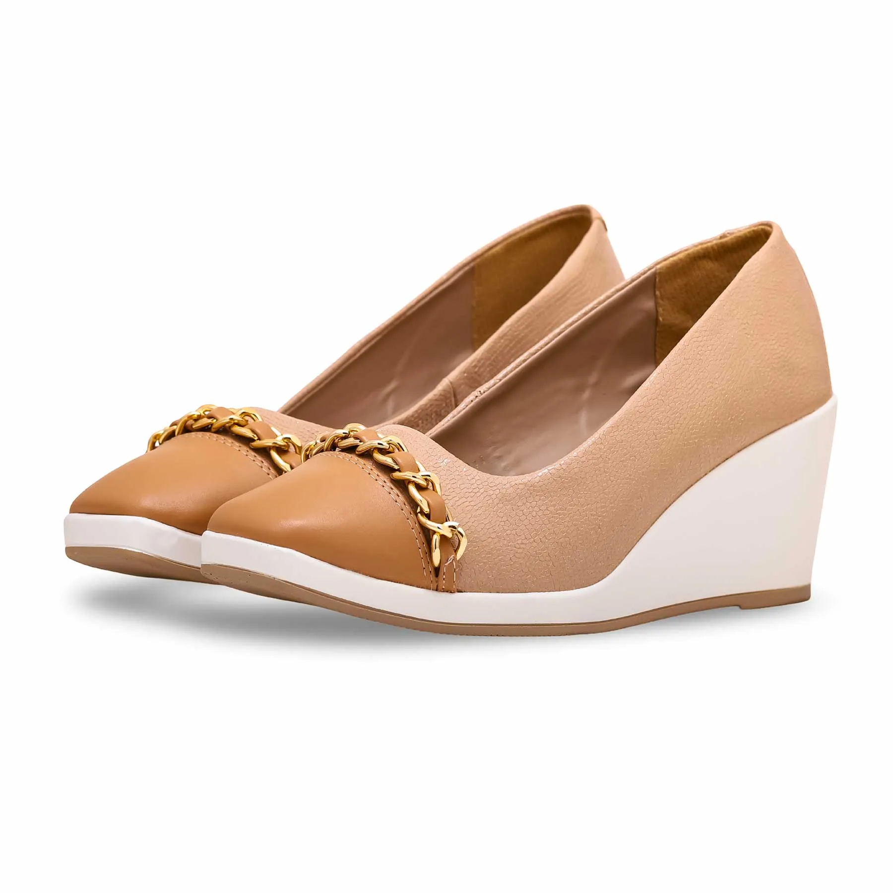 Beige Court Shoes WN7379