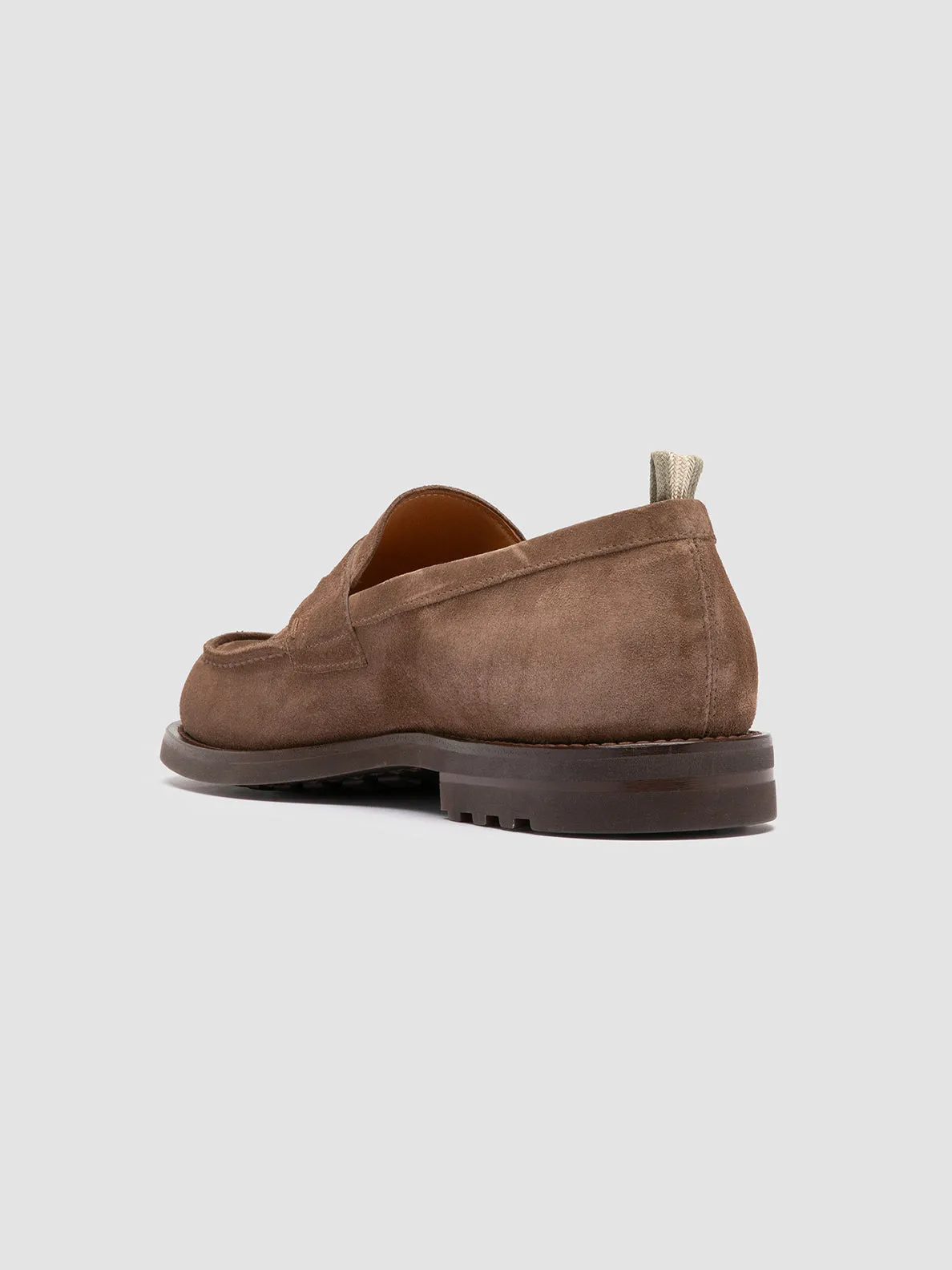 BELMONDO 006 - Taupe Suede Penny Loafers