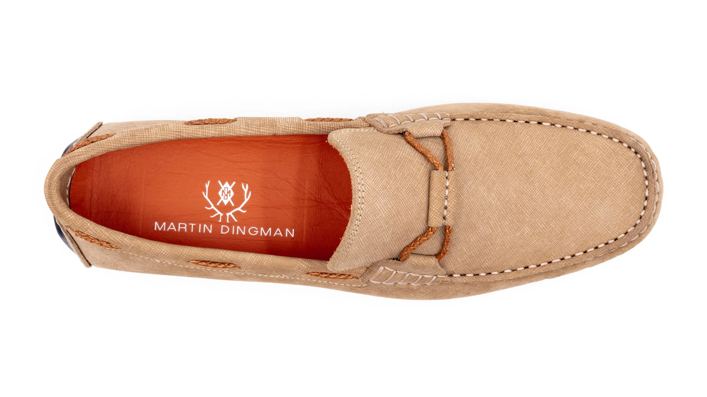 Bermuda Nubuck Braided Bit Loafers - Sand