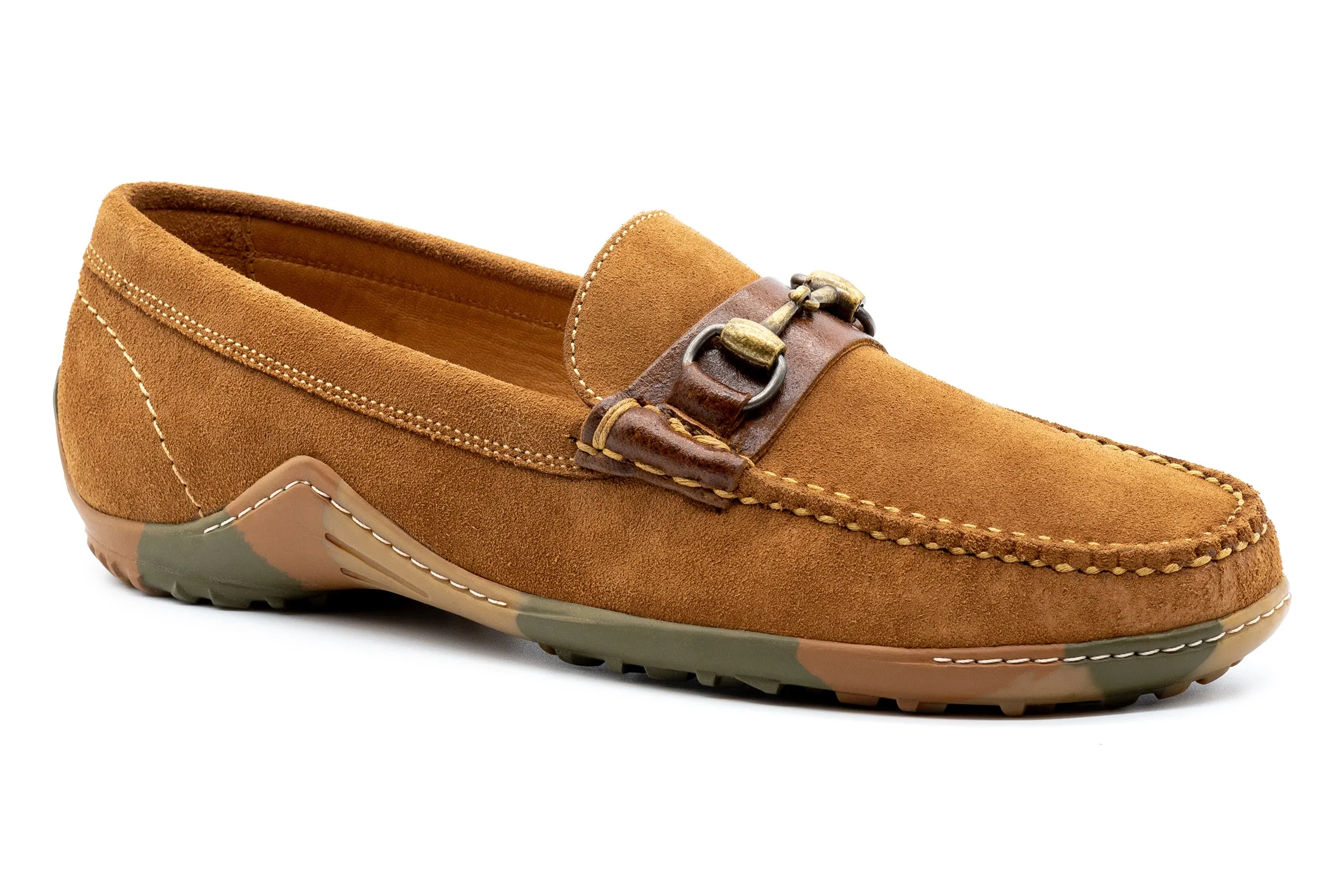 Bill Suede Horse Bit Loafers - French Roast