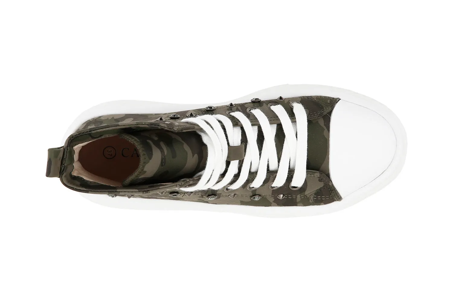 CafèNoir donna sneakers allacciata in tessuto camouflage