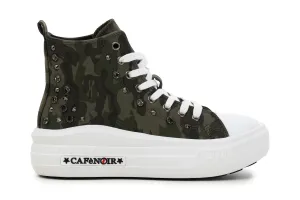 CafèNoir donna sneakers allacciata in tessuto camouflage