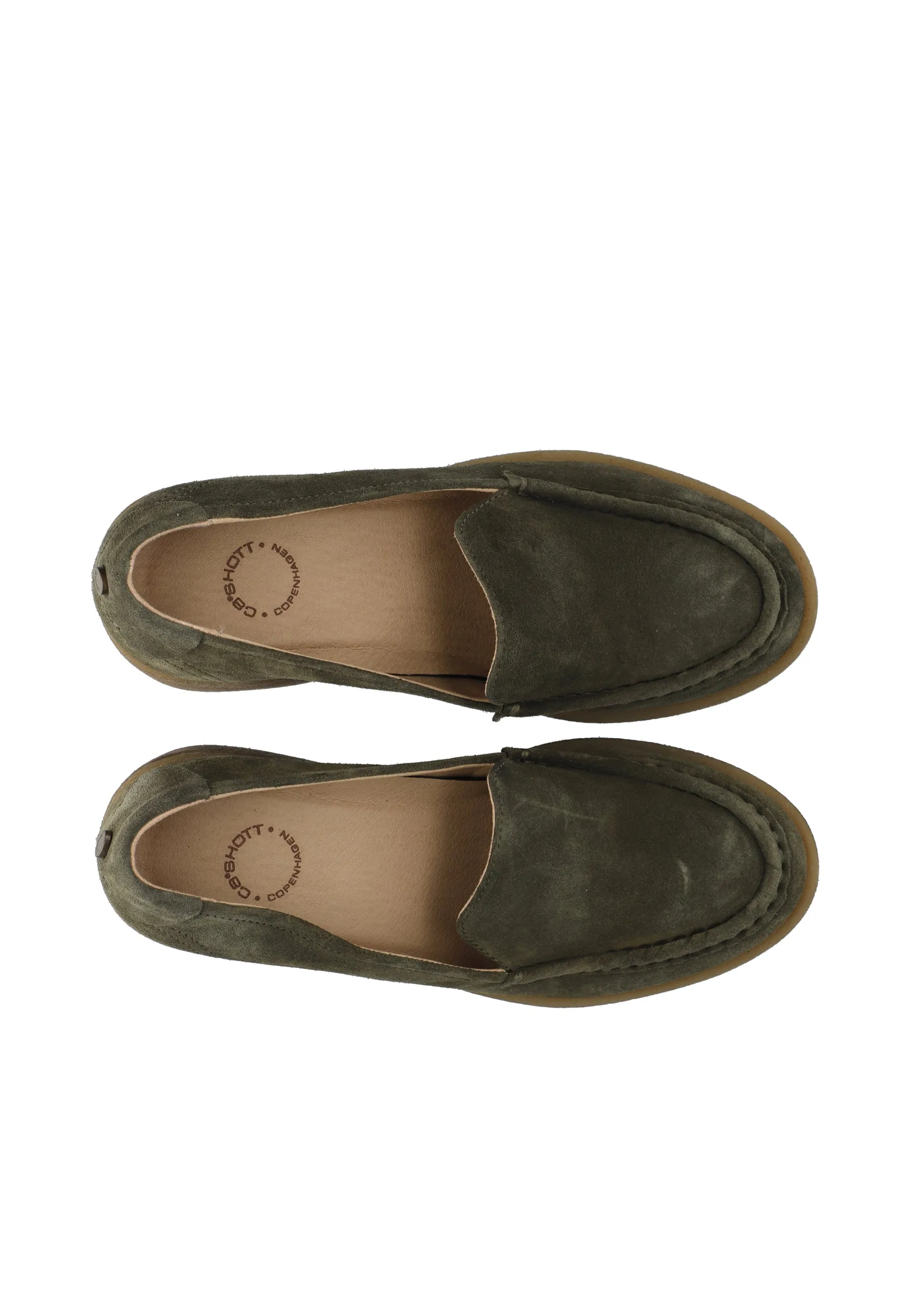 Casemily Dark Olive Suede Loafers