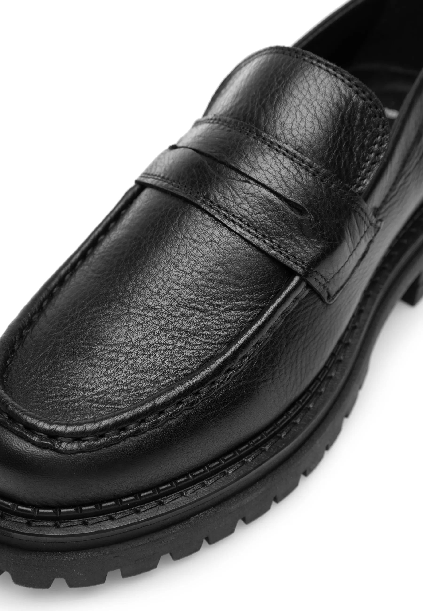 Cashannah Black Leather Loafers