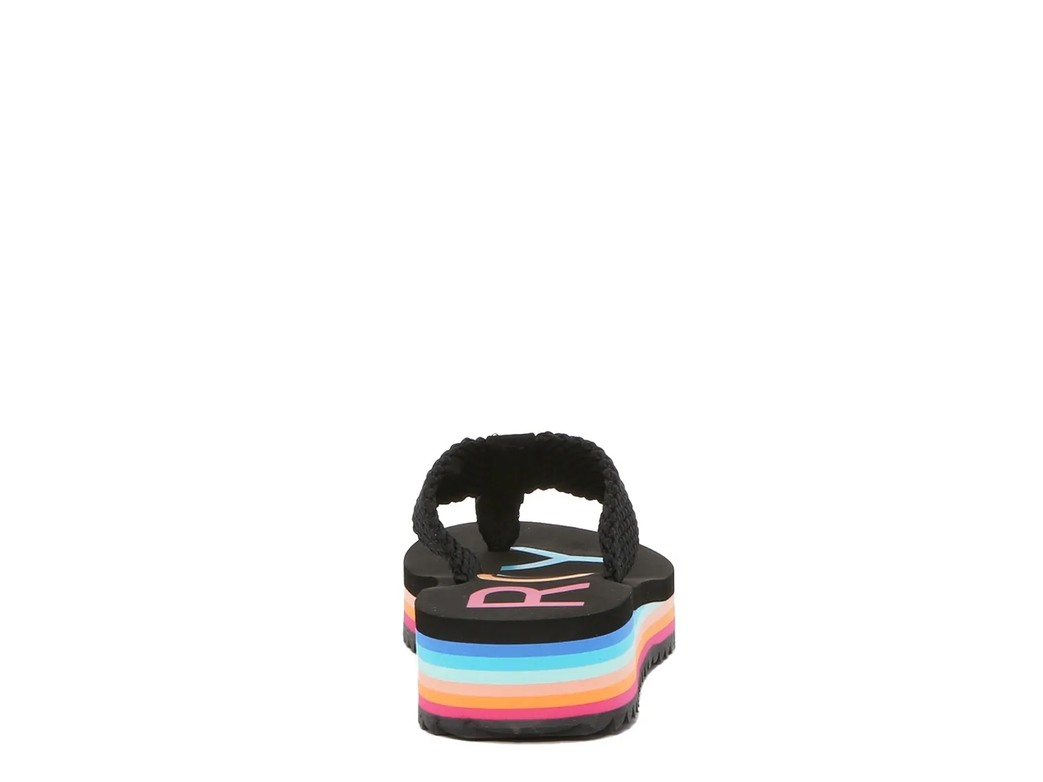 Children's slippers Roxy Kallie II with wedge heel, black