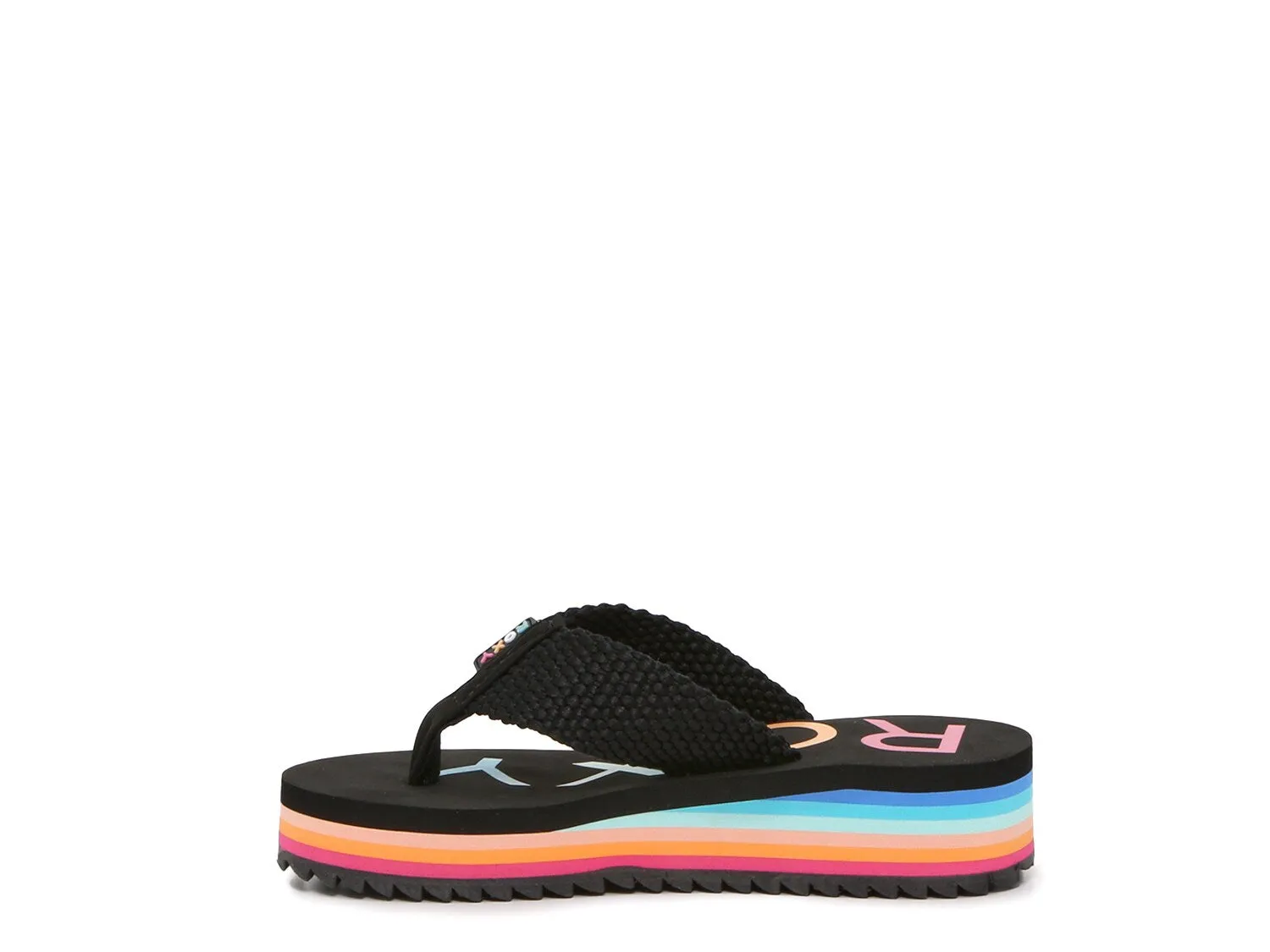 Children's slippers Roxy Kallie II with wedge heel, black