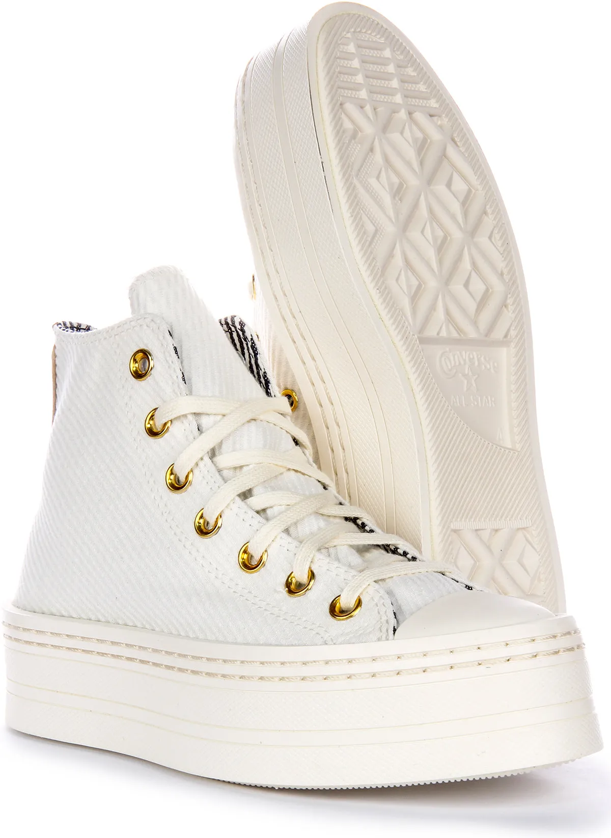 Converse All Star Modern  Lift A07204C In White Gold