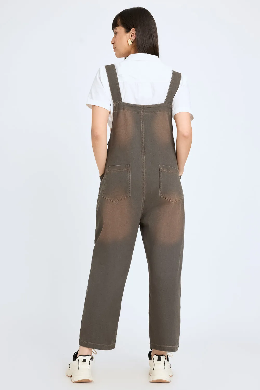 Denim Brown Summer Dungaree