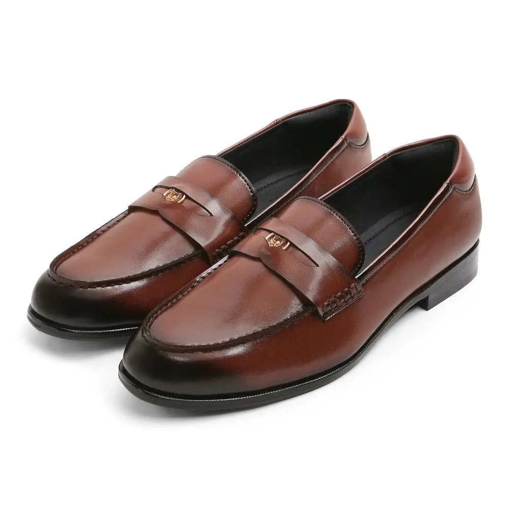 Elbono- British Tan Penny Slip On