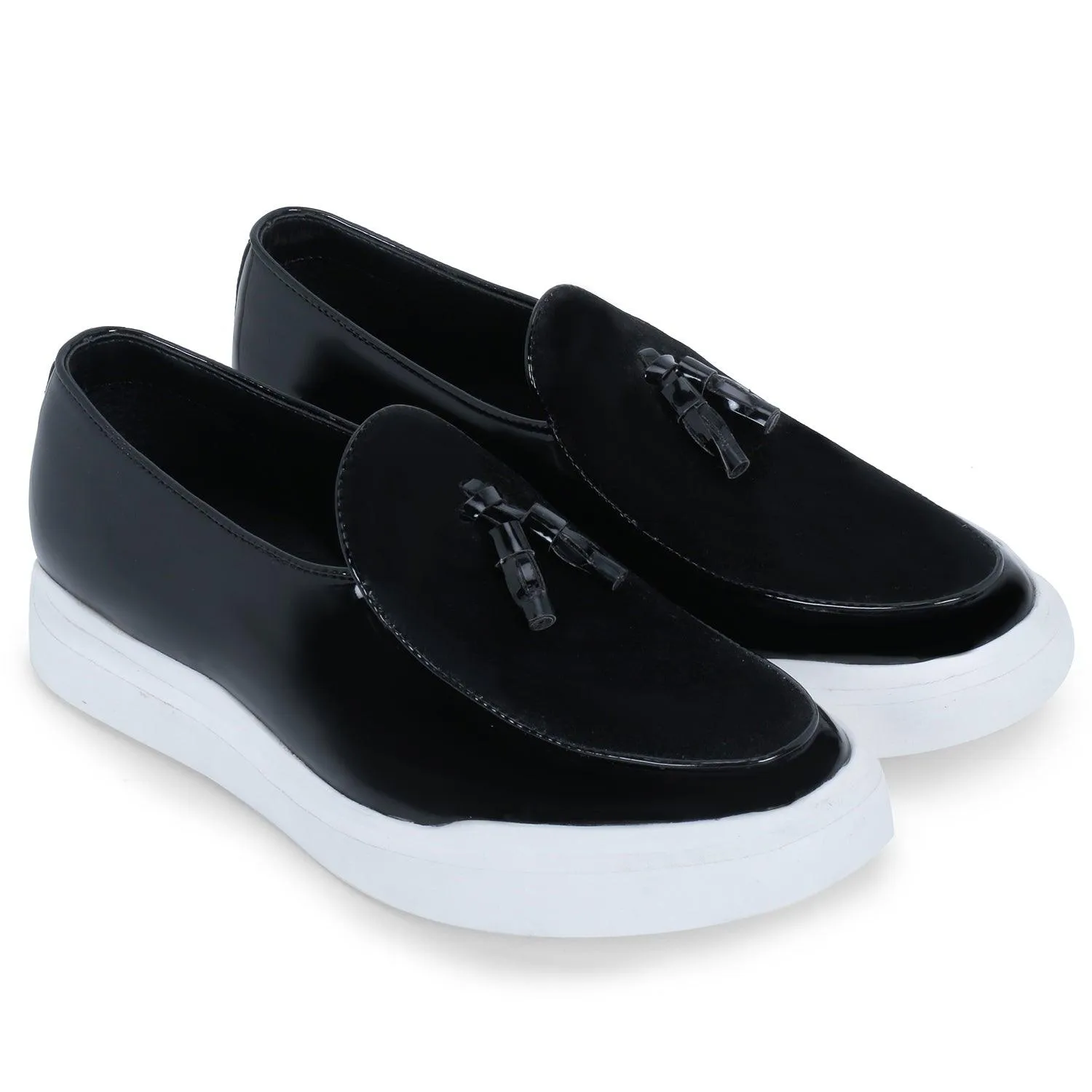 Essen Patent Black Tassel Classic Sneakers