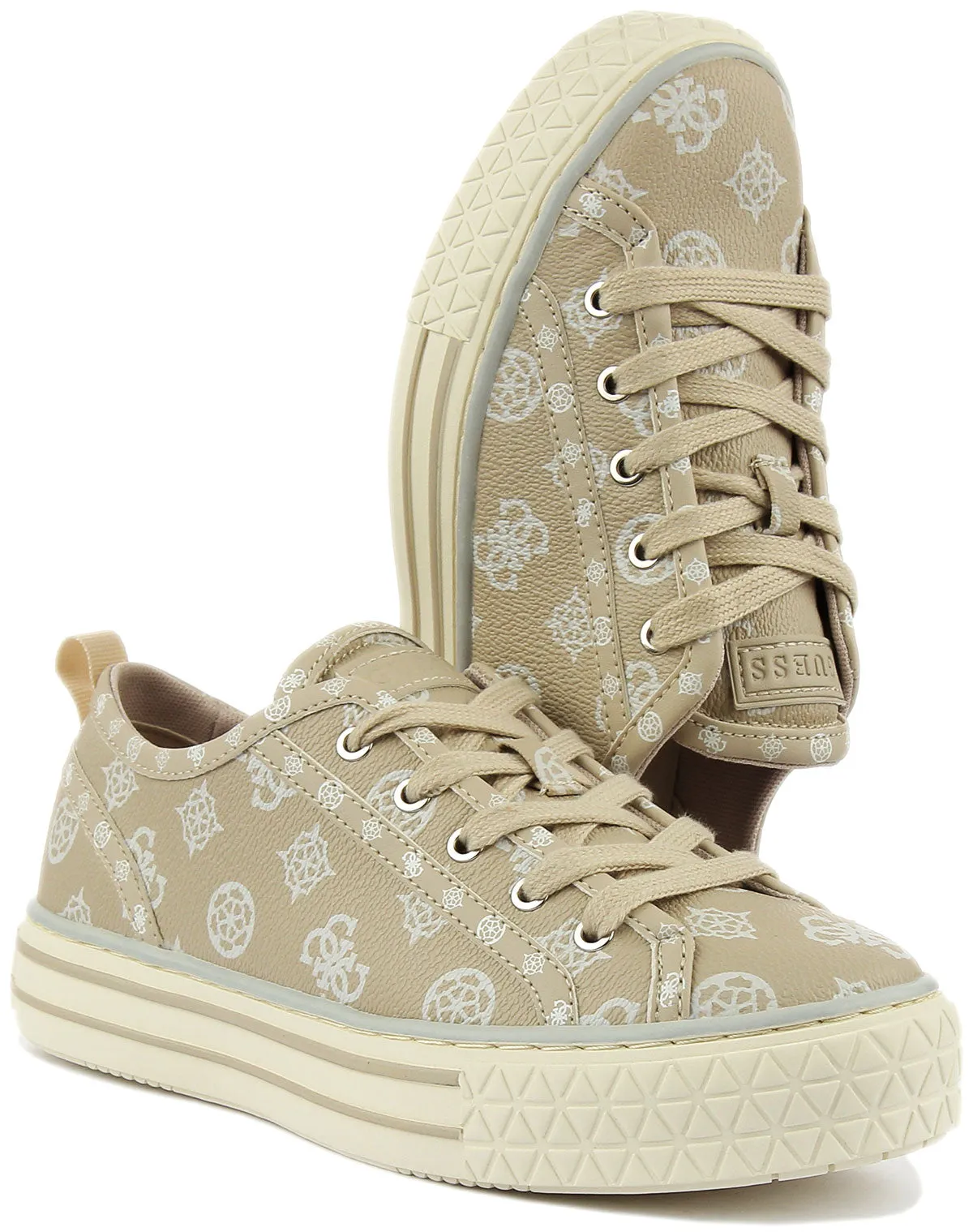 Guess Peytin Trainers In Cream For Women