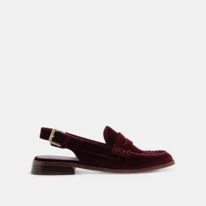 HARDI LOAFERS WINE VELVET