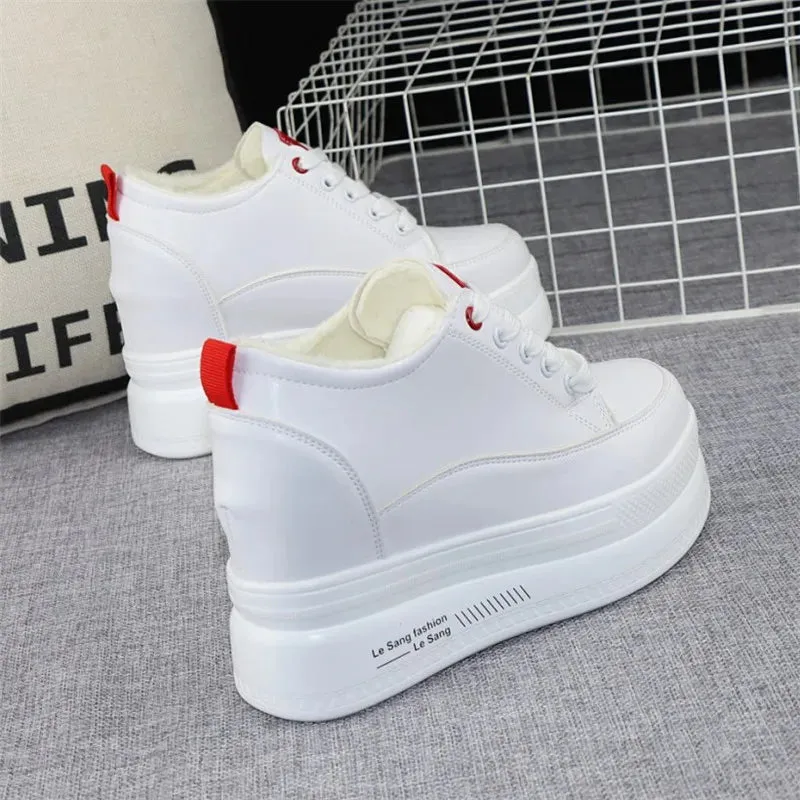 Joskaa 2024 New Platform White Sneakers Womens