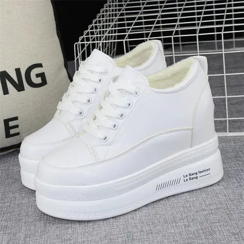 Joskaa 2024 New Platform White Sneakers Womens