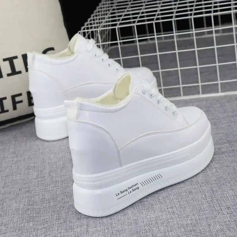 Joskaa 2024 New Platform White Sneakers Womens