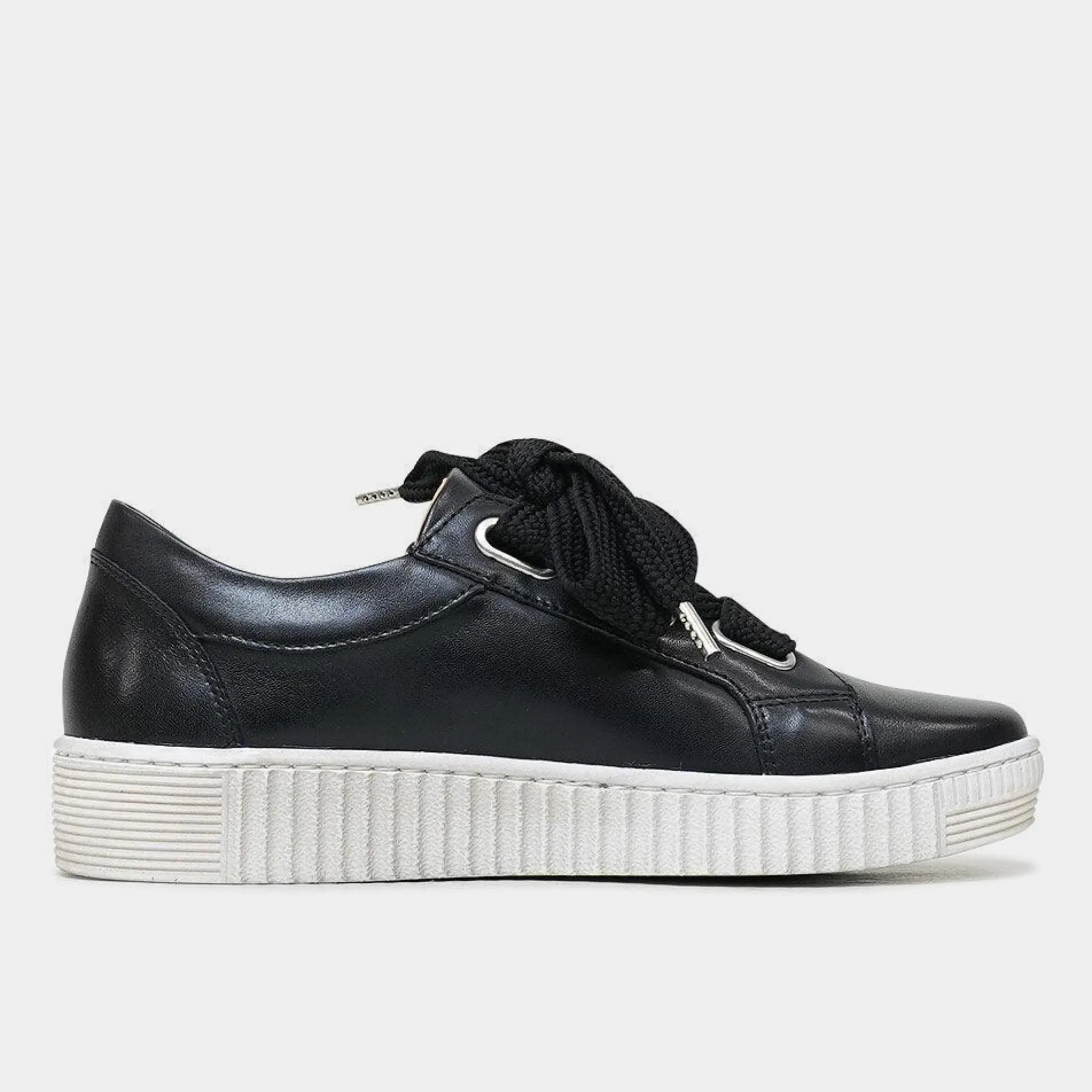 Jovi Black Leather Sneakers