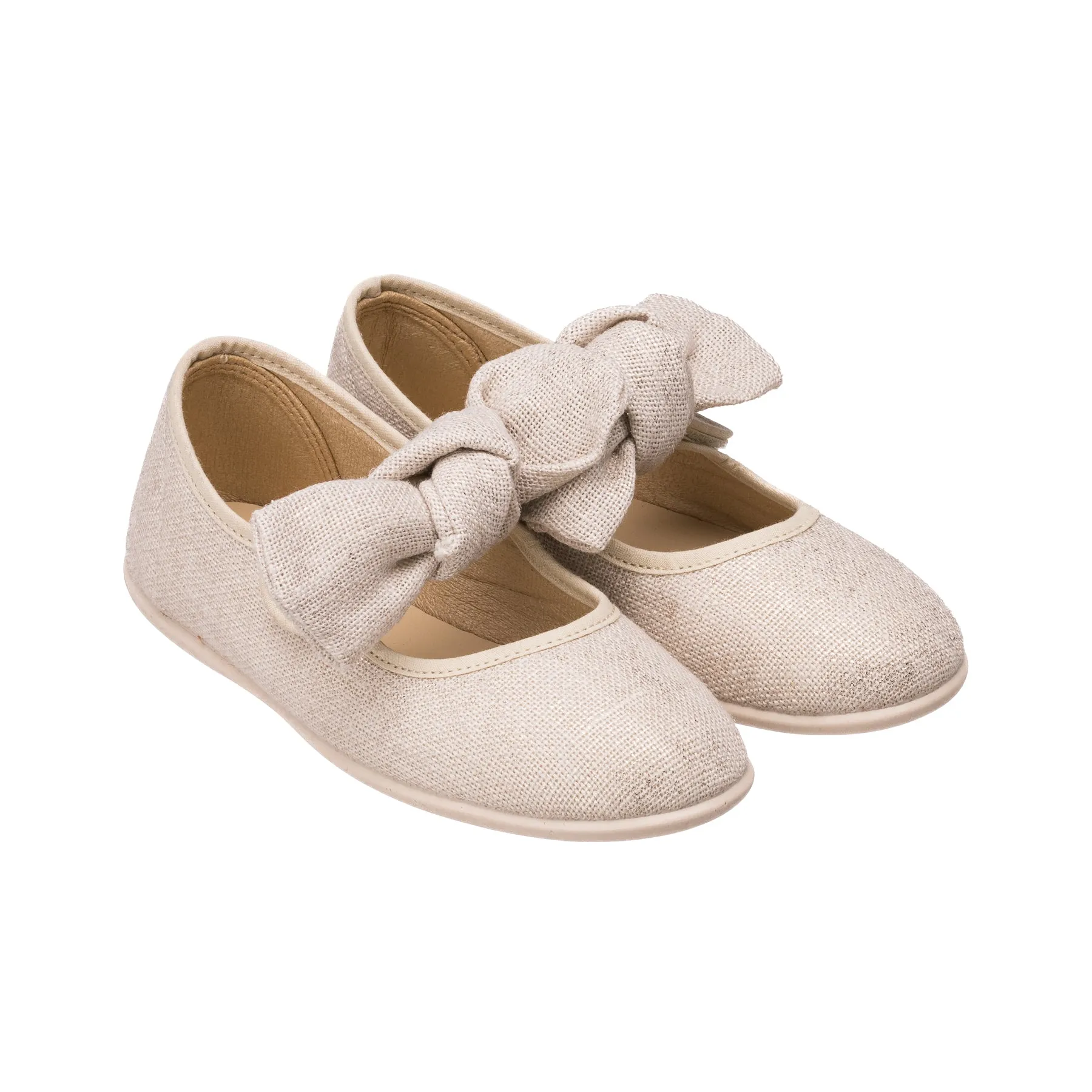 Linen Bow Mary Jane Ice