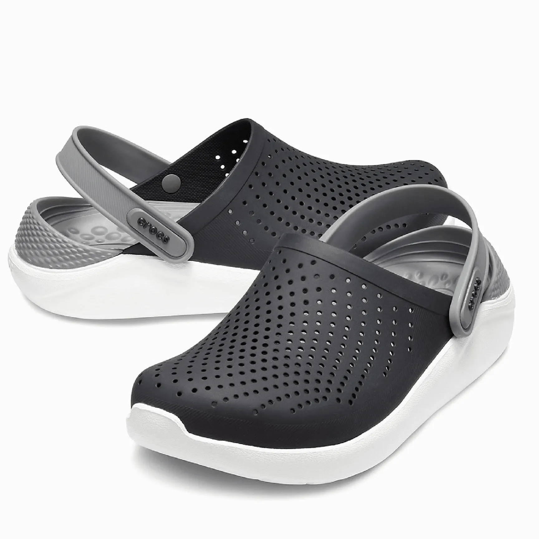 Literide 360 Unisex Clog Sandal Black-Grey White Sole