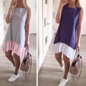 Loose Patchwork Casual Summer Dress