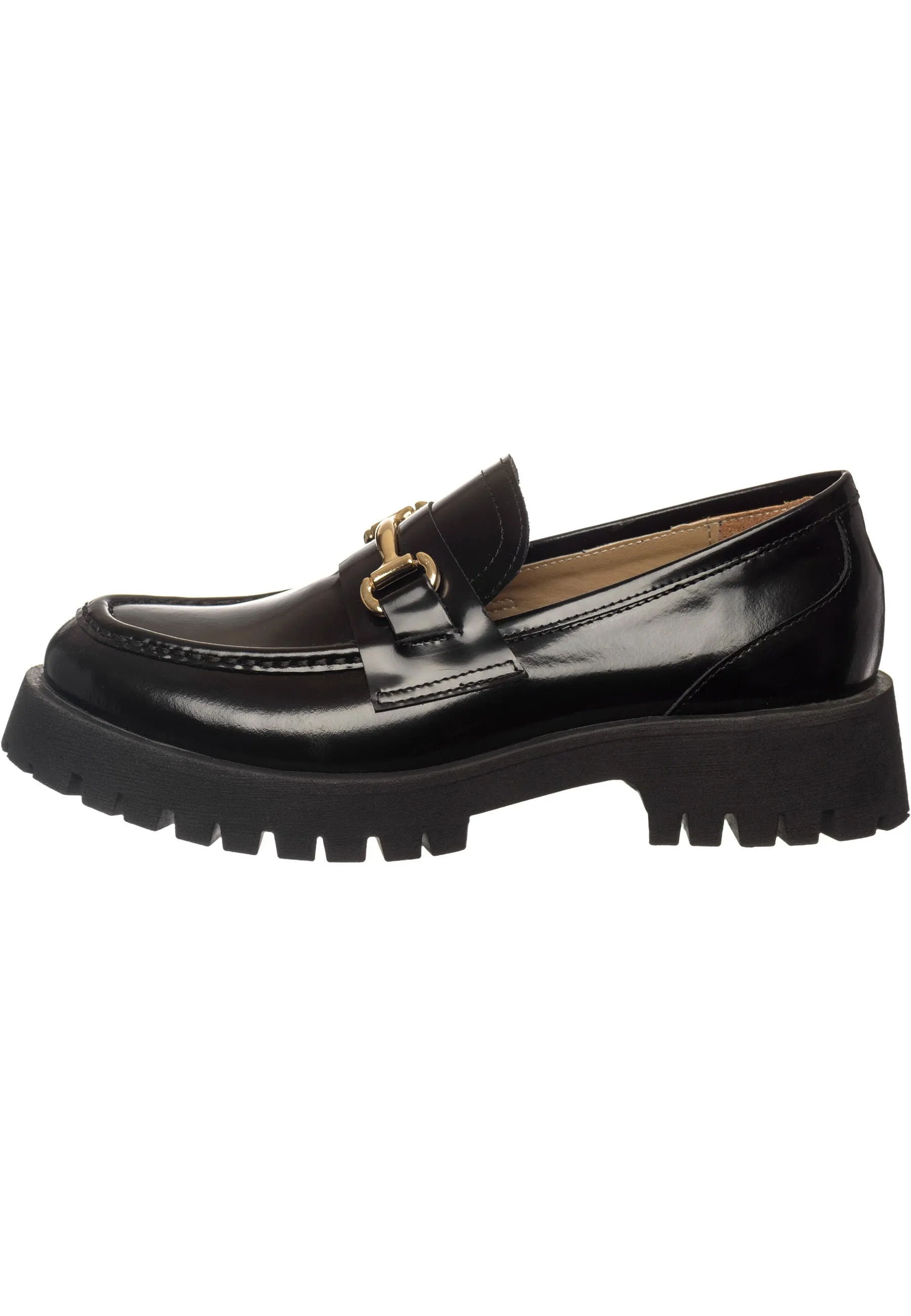 Luxe Glide Gold-Bit Loafers Josephine - Black