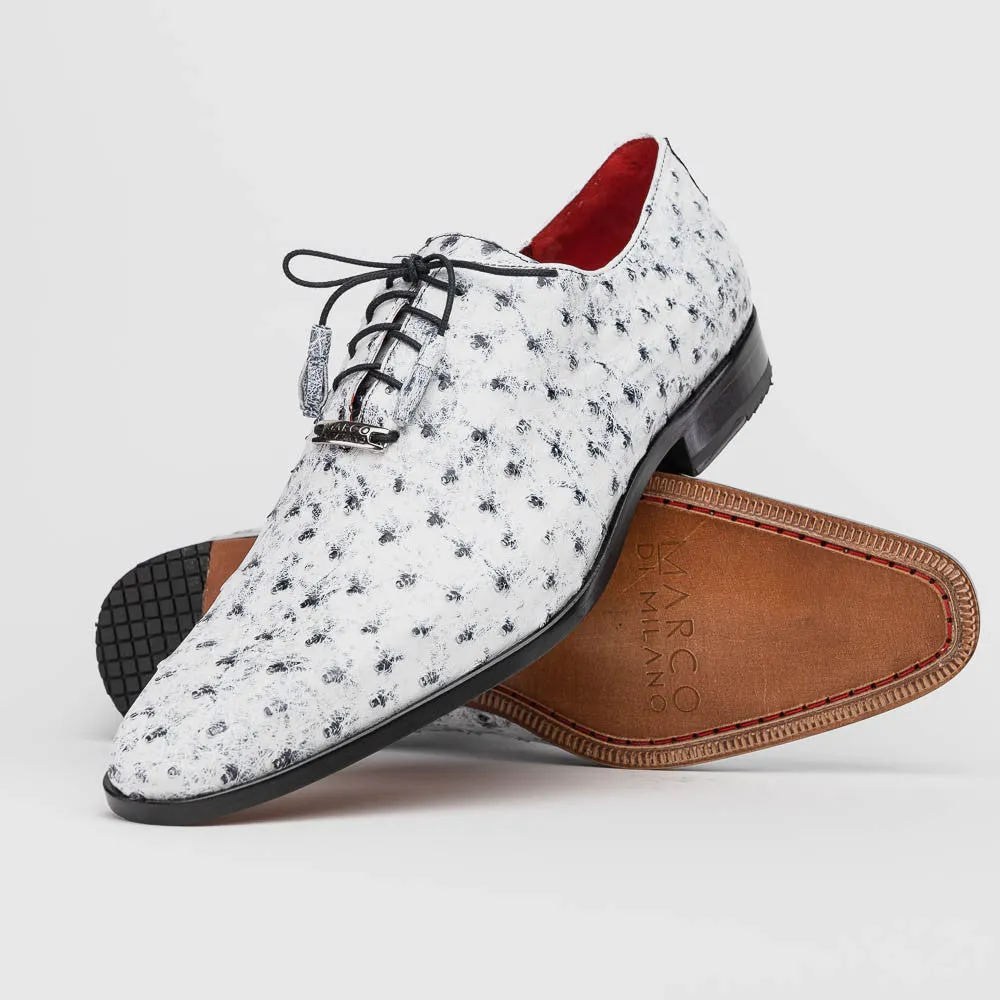 Marco Di Milano Criss Oxford Newspaper Ostrich Shoes