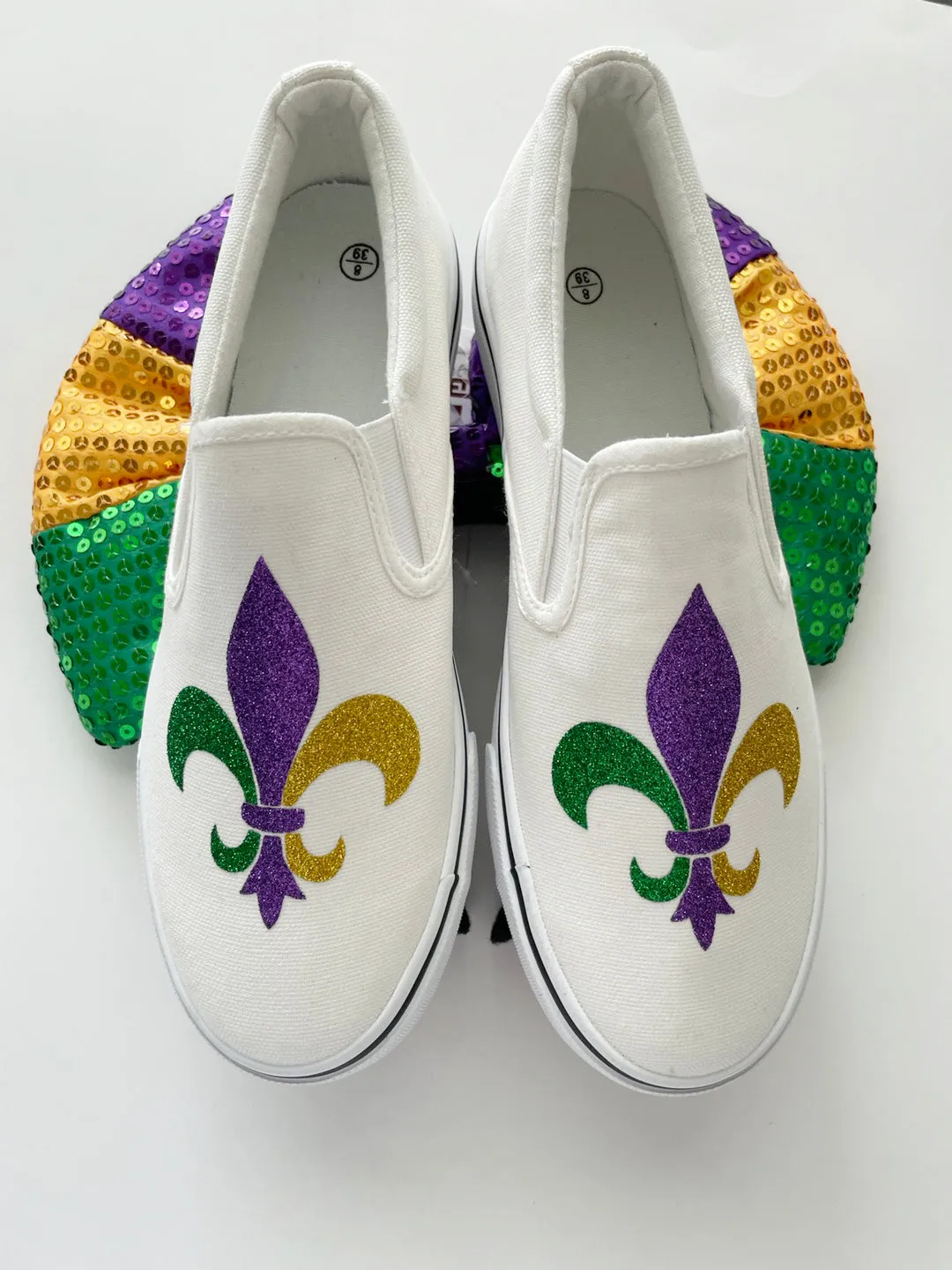 Mardi gras  Sneakers/Mardi gras slip on shoes