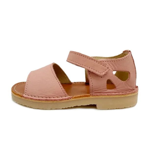 Mavis Velcro Kids Sandal Rose Pink Leather