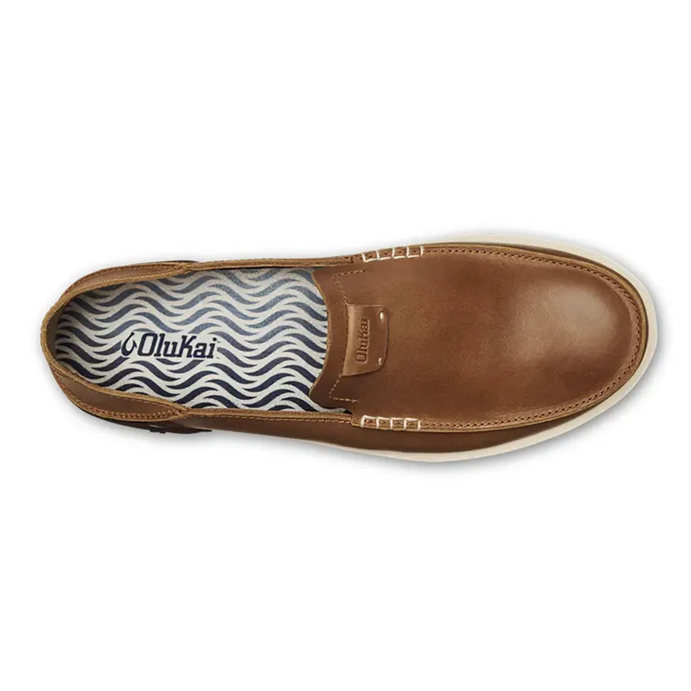 Olukai Men's Kakaha Leather Slip-On Shoes