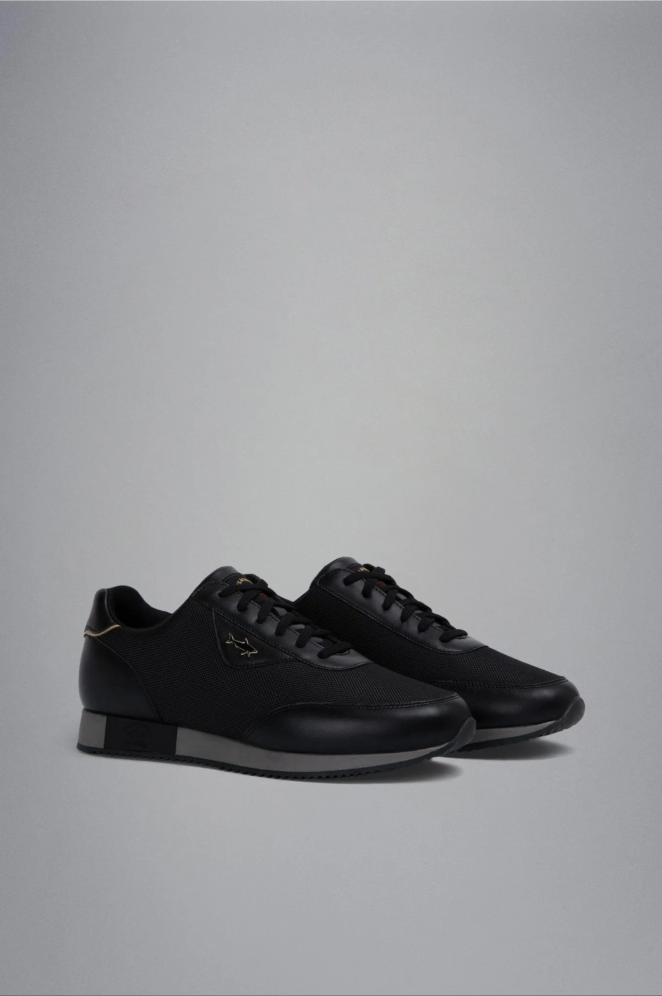 PAUL&SHARK X Techflab Leather Sneakers BLACK