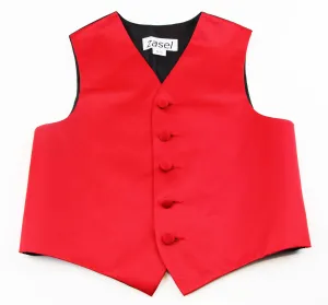 Red Boys Junior Vest Adjustable Waistcoat