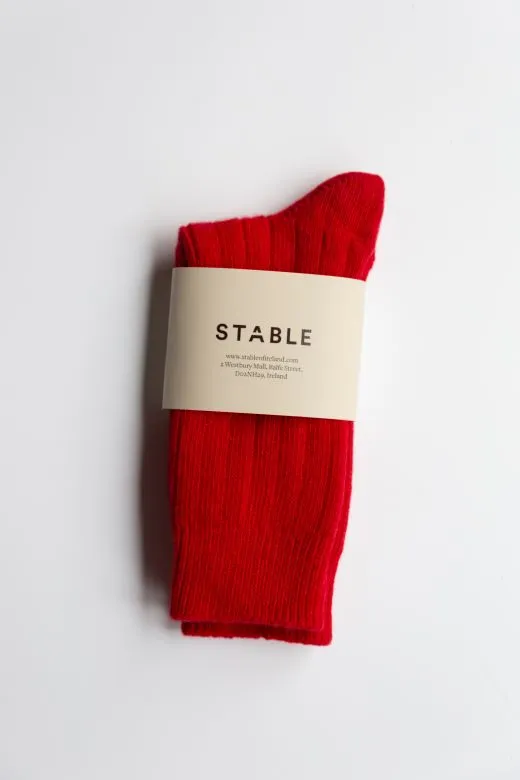 Red Cashmere Socks