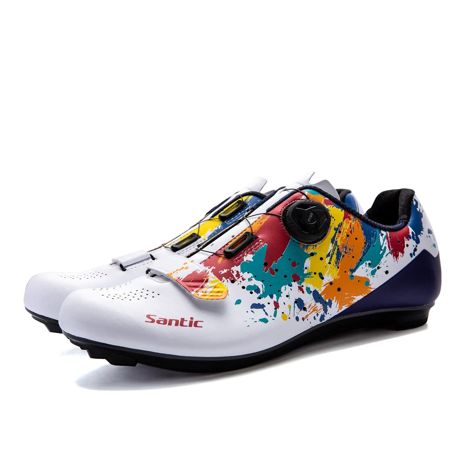 Santic Picasso White Men & Women Road Cycling Shoes