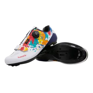 Santic Picasso White Men & Women Road Cycling Shoes