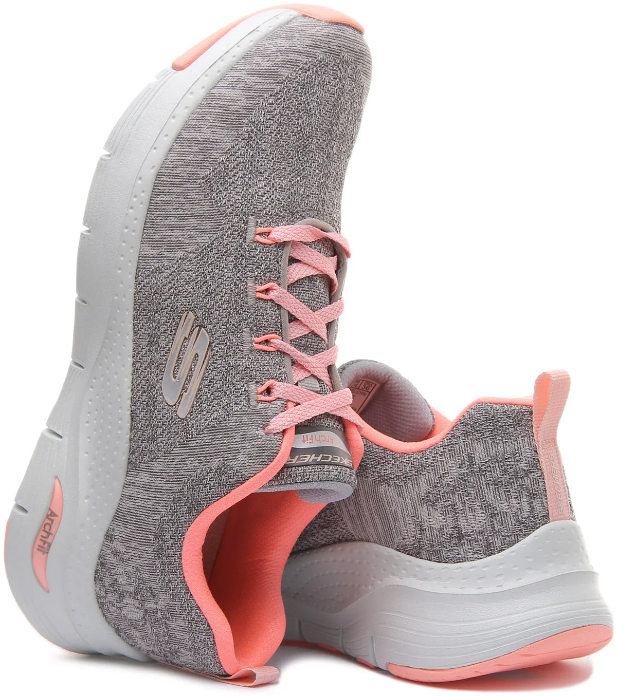 Skechers Arch Fit In Grey Pink For Women