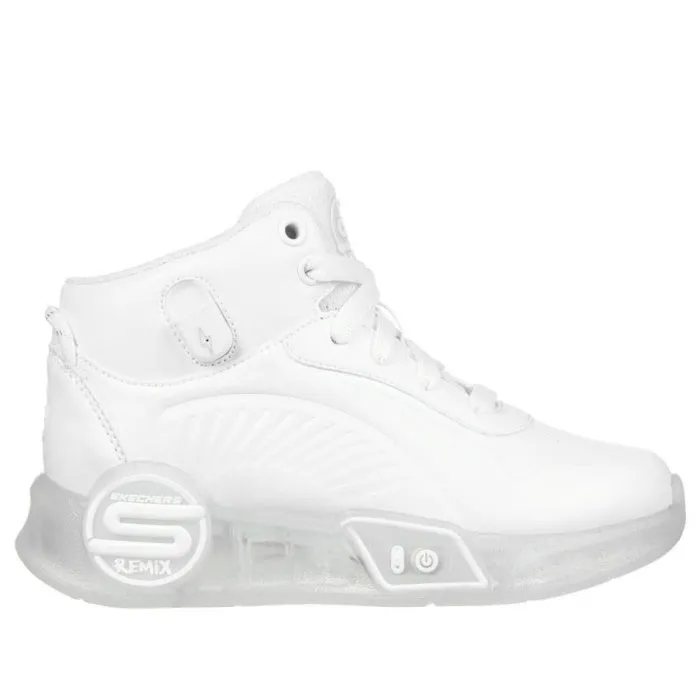 Skechers Kids S Lights Remix White Light Up Street Boot