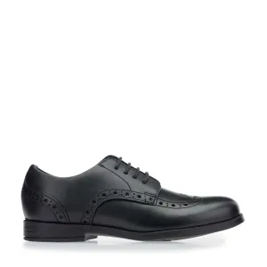 Start-Rite Brogue Snr Black Leather