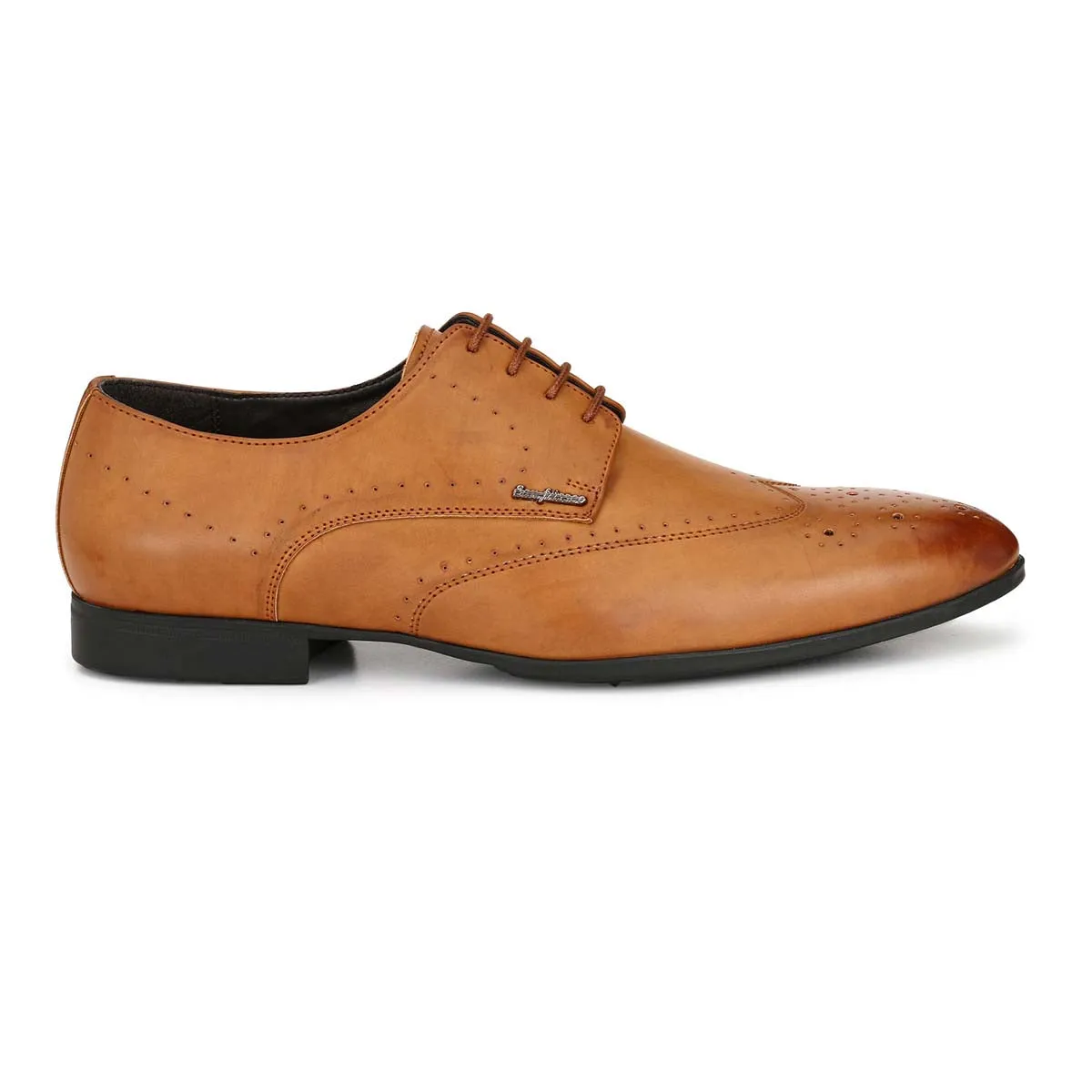 Tan Semi-Brogue Lace-ups