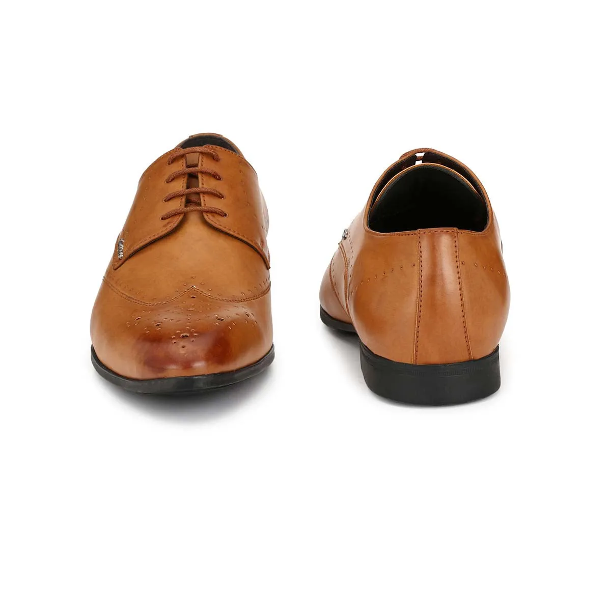 Tan Semi-Brogue Lace-ups