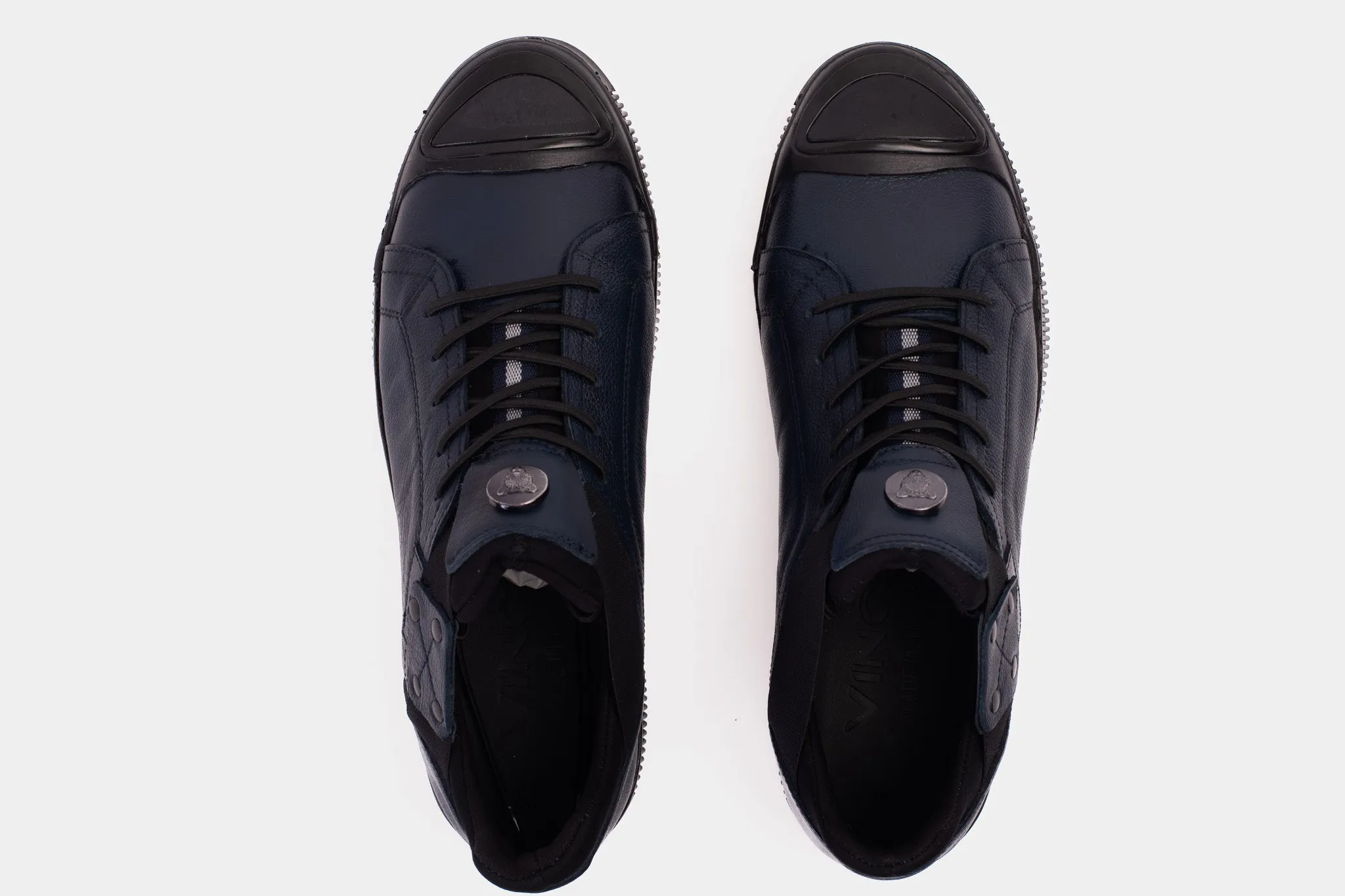 The Mumbai Navy Blue Leather Men Sneaker Final Sale!