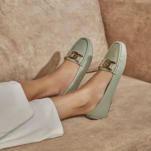 The Yon New Green Women's Dress Loafers Tresmode