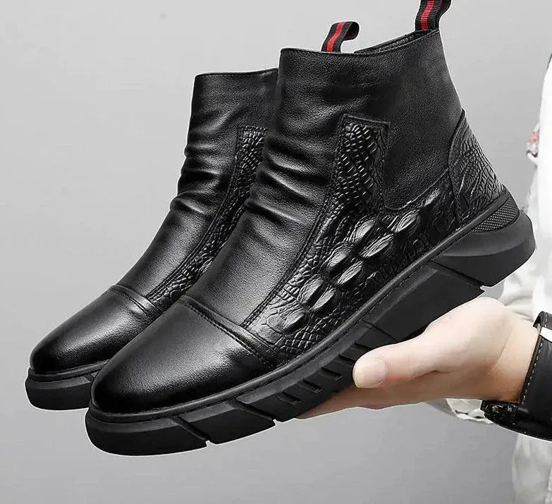 Thick-soled Men Work Boots Shoes