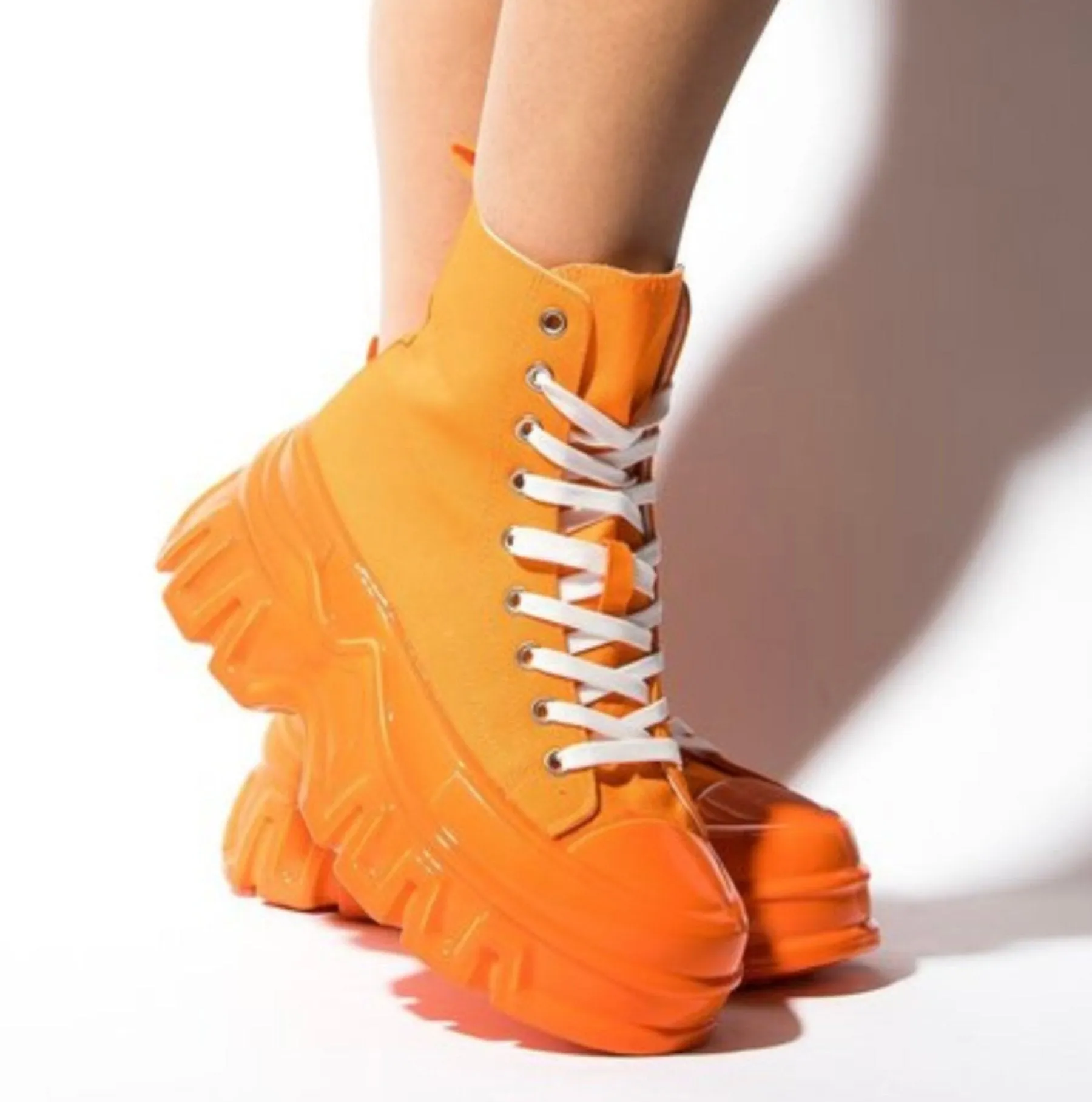 Throw It Up Chunky High-Top Sneakers