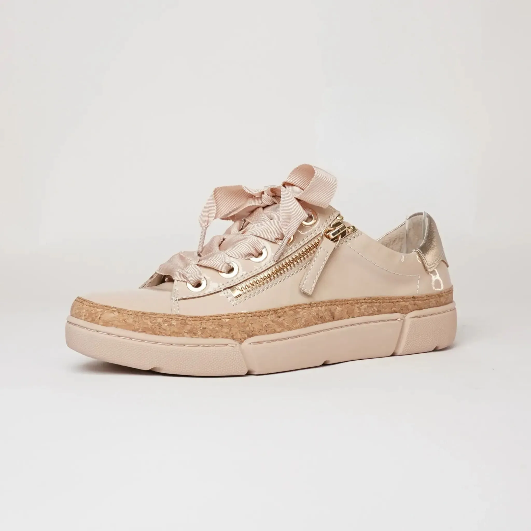 Torayne Latte Patent Leather Sneakers