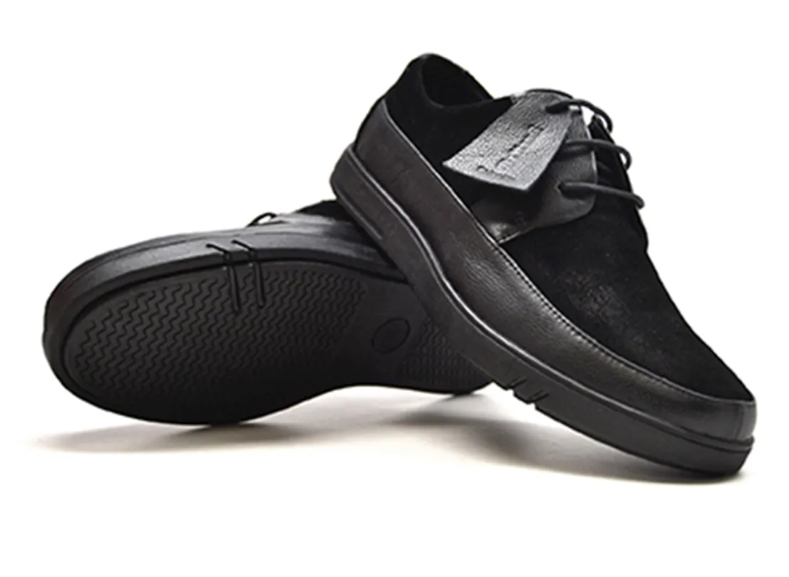 Westminster Leather & Suede Lace-up Shoe - Versatile and Elegant - Black Sole