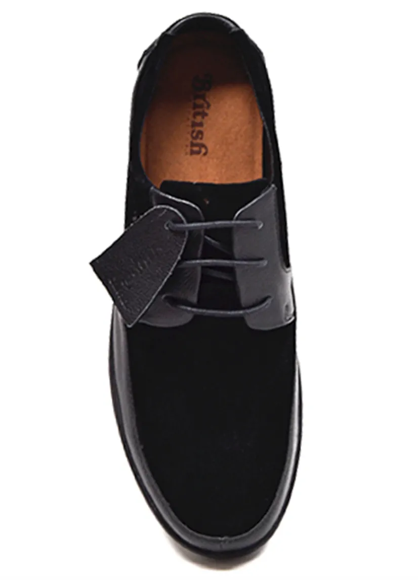 Westminster Leather & Suede Lace-up Shoe - Versatile and Elegant - Black Sole