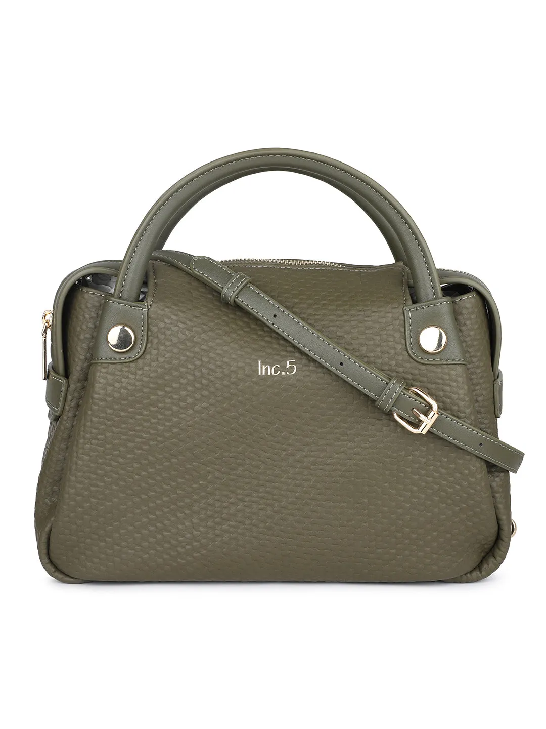 Women Green Textured Shoulder Bag