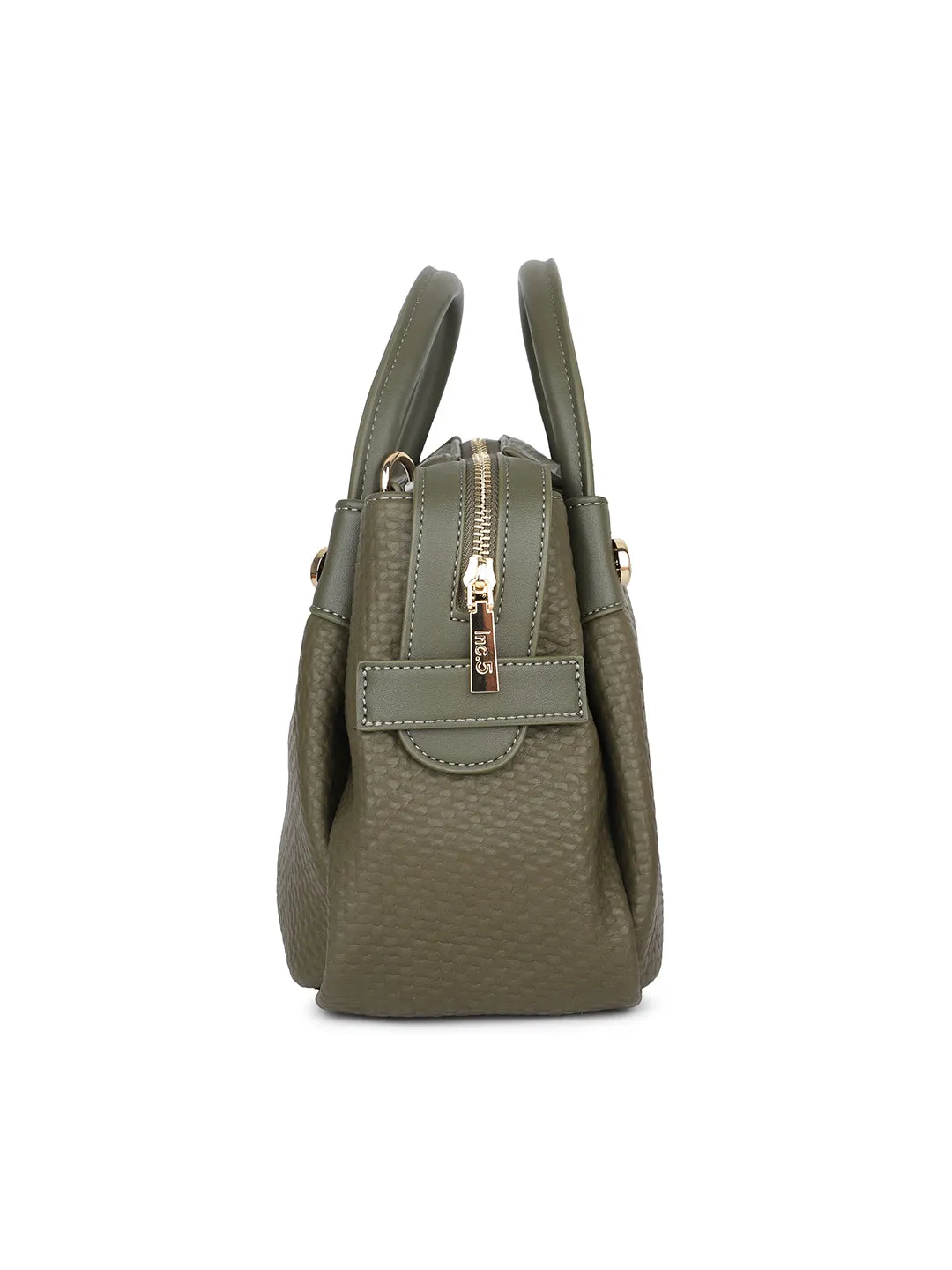 Women Green Textured Shoulder Bag