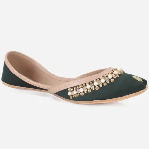 Womens "AMZIE" Leather Flat Khussa